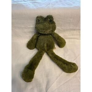 Demdaco Nat & Jules Fredo Frog Plush 2013 Long Legs Green Stuffed Animal